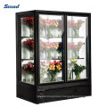 2-15 Fresh Flower Display Chiller Glass Cabinet Upright Showcase